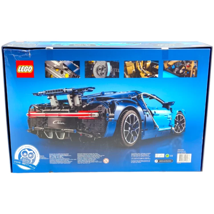 LEGO Technic 42083 Bugatti Chiron Steine-Bibliothek Rückseite
